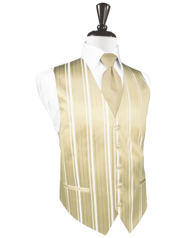 Cardi Bamboo Striped Satin Tuxedo Vest