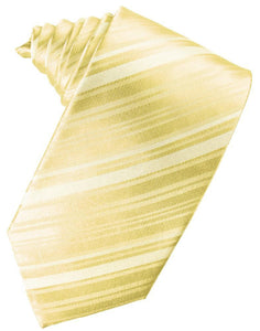 Cardi Self Tie Banana Striped Satin Necktie