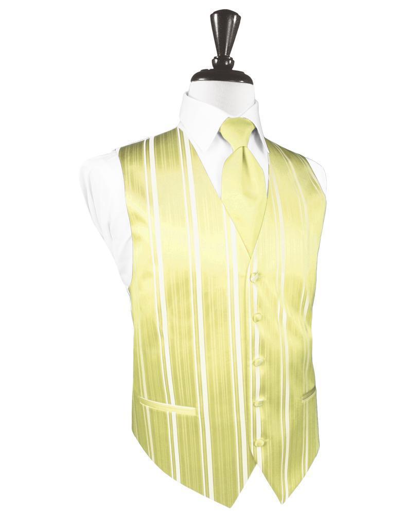 Cardi Banana Striped Satin Tuxedo Vest