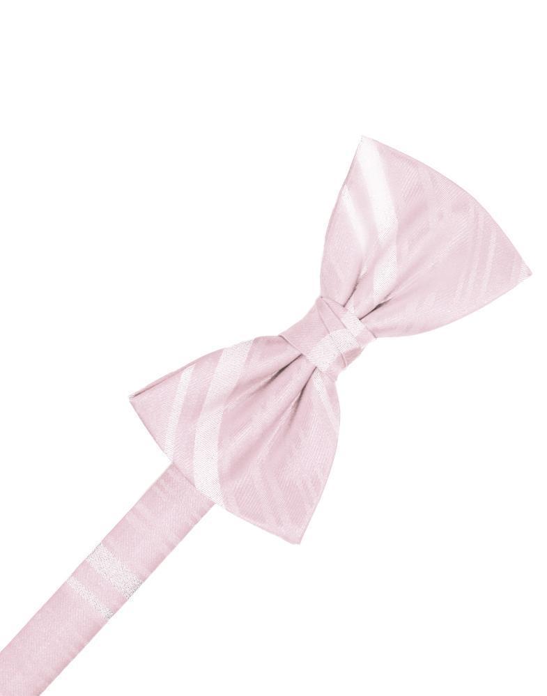 Cardi Blush Striped Satin Kids Bow Tie