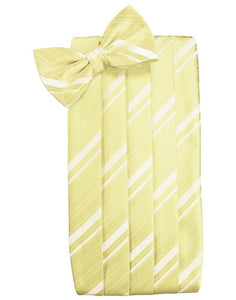 Cardi Canary Striped Satin Cummerbund