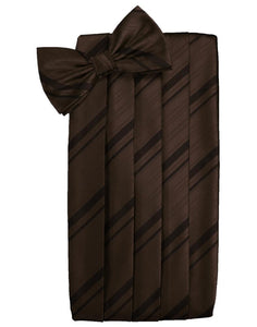 Cardi Chocolate Kids Striped Satin Cummerbund