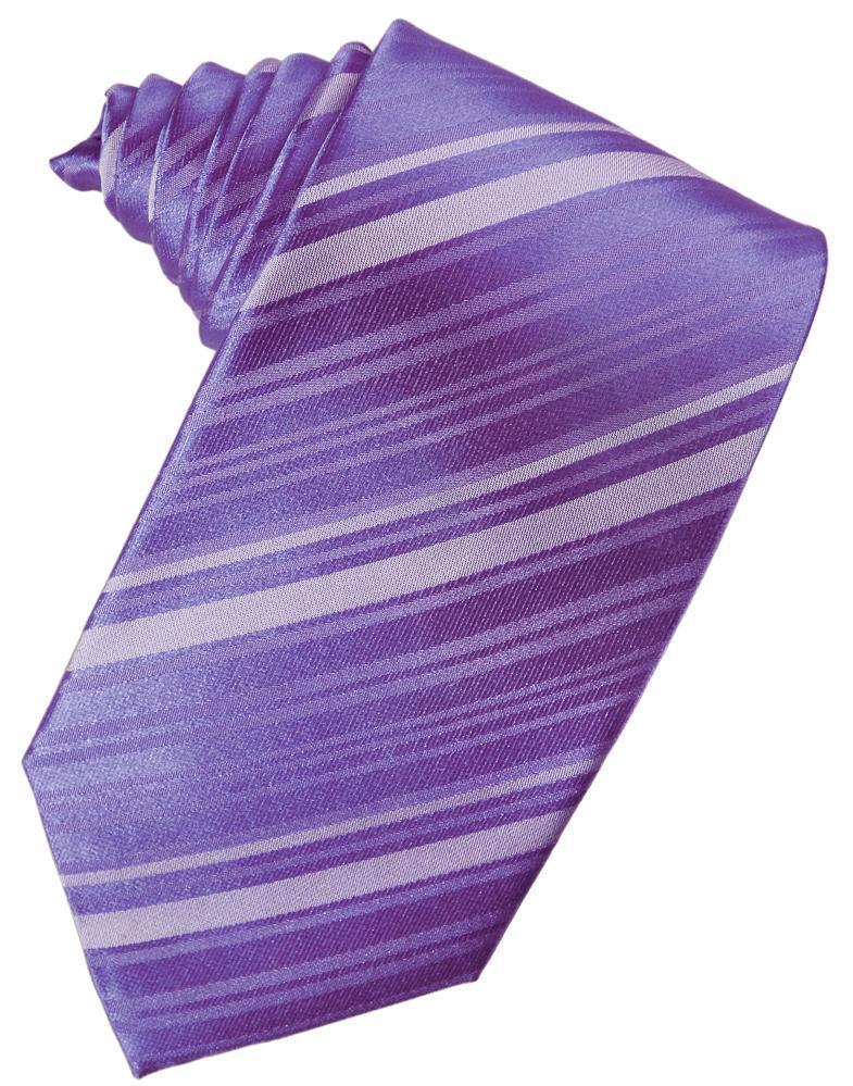 Cardi Self Tie Freesia Striped Satin Necktie