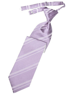 Cardi Heather Striped Satin Kids Necktie