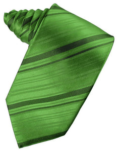 Cardi Self Tie Kelly Striped Satin Necktie