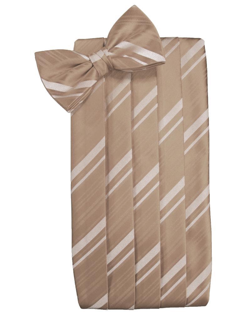 Cardi Latte Striped Satin Cummerbund