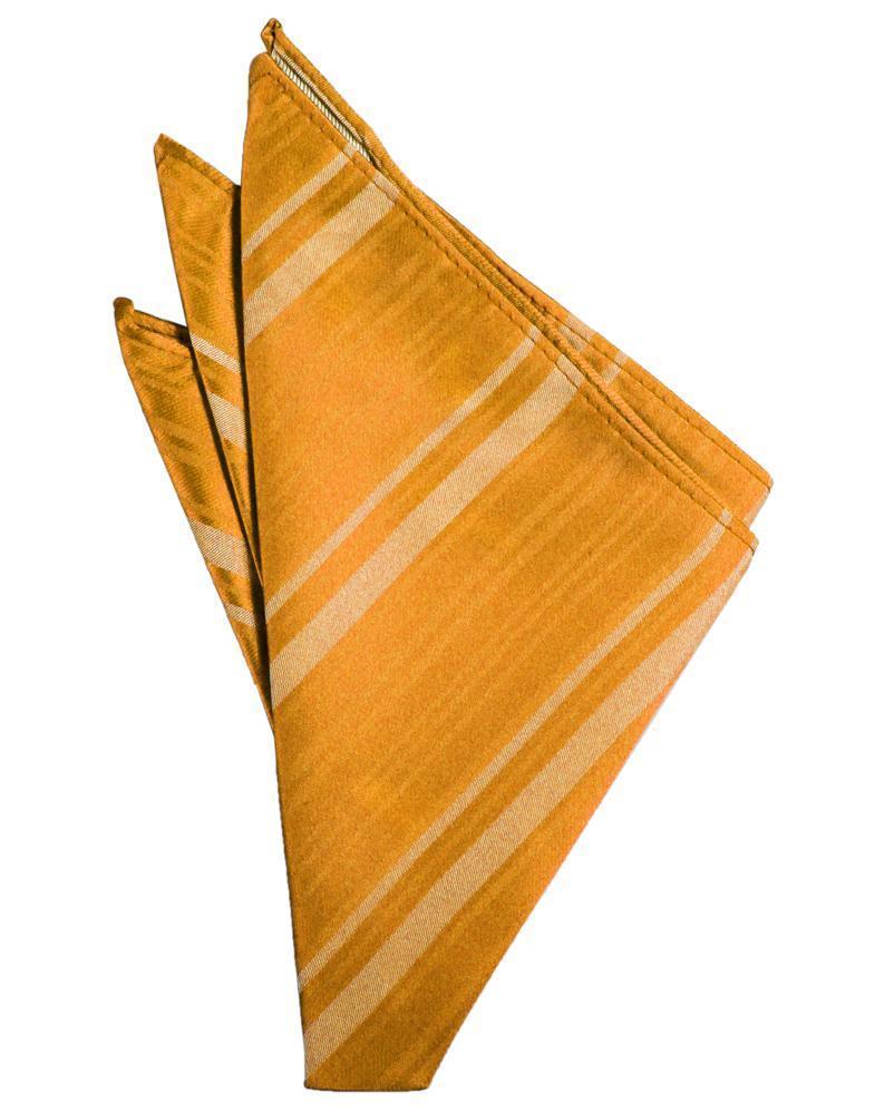 Cardi Mandarin Striped Satin Pocket Square