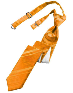 Cardi Pre-Tied Mandarin Striped Satin Skinny Necktie