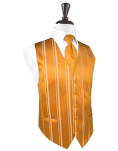Cardi Mandarin Striped Satin Tuxedo Vest