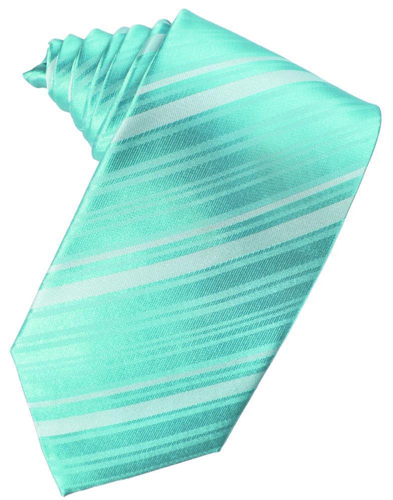 Cardi Self Tie Mermaid Striped Satin Necktie