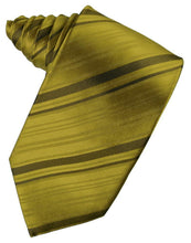 Cardi Self Tie New Gold Striped Satin Necktie