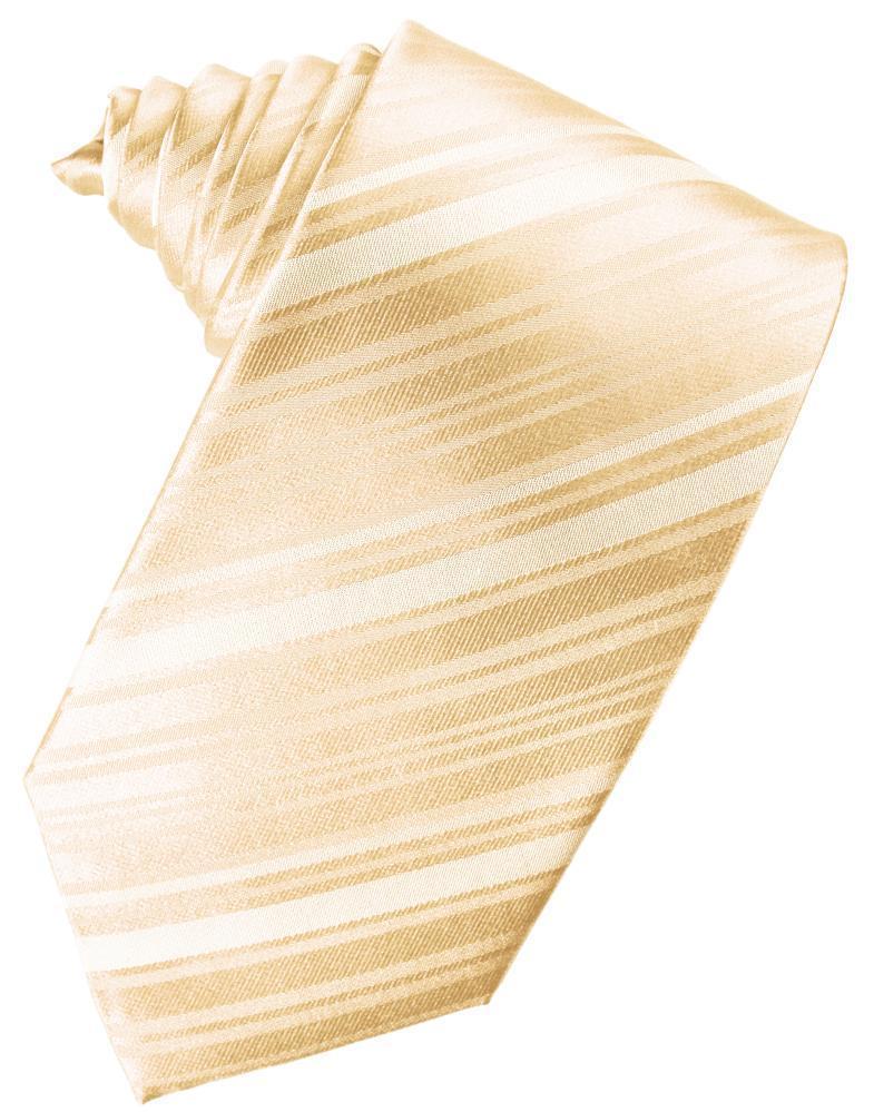 Cardi Self Tie Peach Striped Satin Necktie