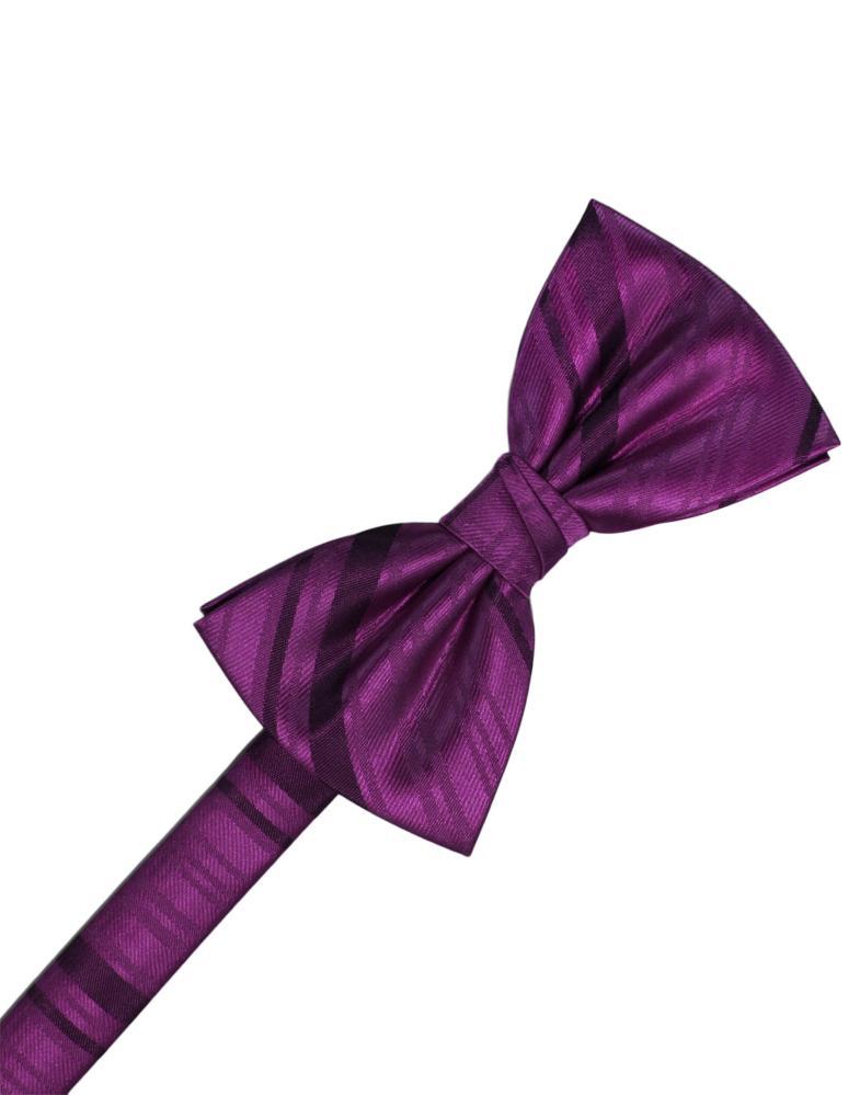 Cardi Sangria Striped Satin Kids Bow Tie