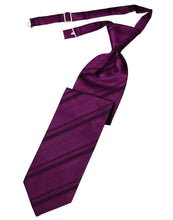Cardi Pre-Tied Sangria Striped Satin Necktie