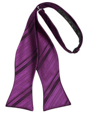 Cardi Self Tie Sangria Striped Satin Bow Tie