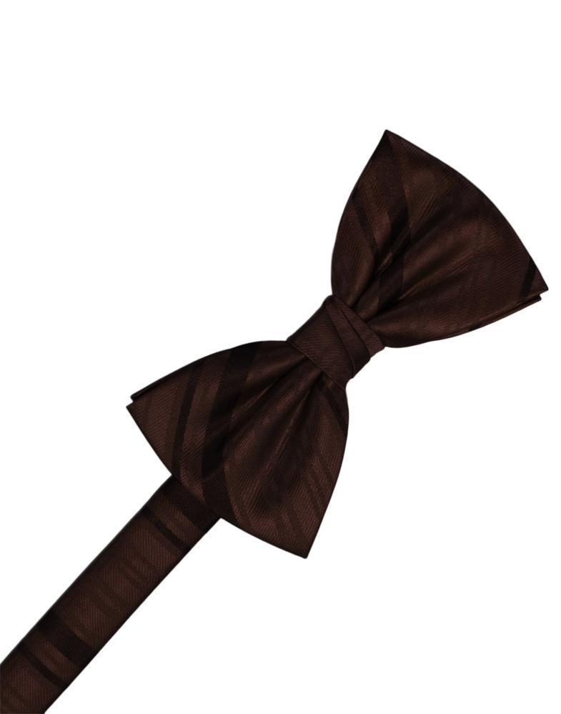 Cardi Truffle Striped Satin Kids Bow Tie