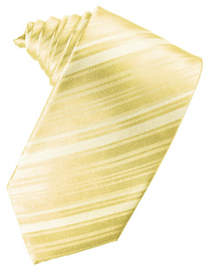 Cristoforo Cardi Banana Striped Silk Necktie