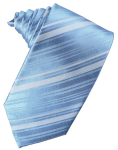 Cristoforo Cardi Cornflower Striped Silk Necktie