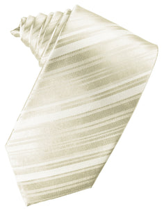Cristoforo Cardi Ivory Striped Silk Necktie