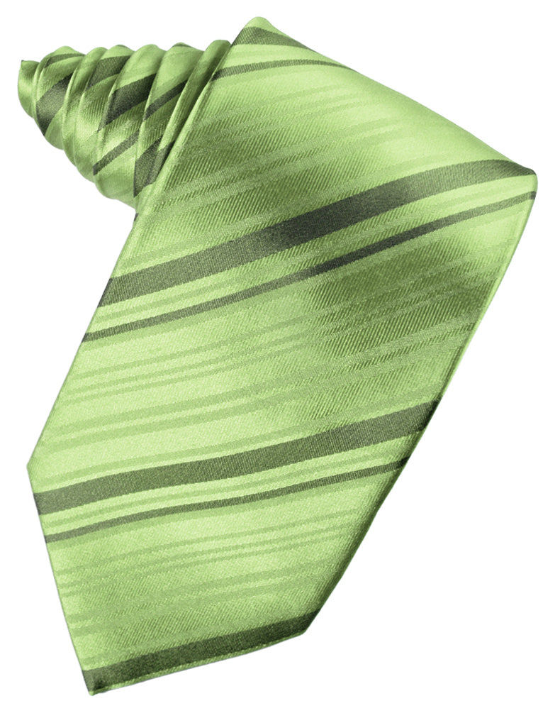 Cristoforo Cardi Sage Striped Silk Necktie