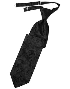 Cardi Pre-Tied Black Tapestry Necktie