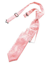 Cardi Pre-Tied Coral Tapestry Skinny Necktie