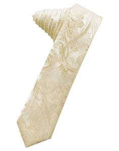 Cardi Self Tie Golden Tapestry Skinny Necktie