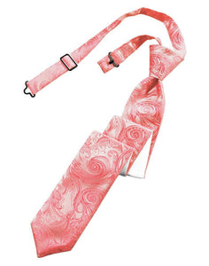 Cardi Pre-Tied Guava Tapestry Skinny Necktie
