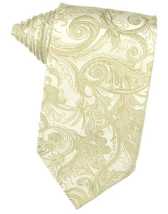 Cardi Self Tie Ivory Tapestry Necktie
