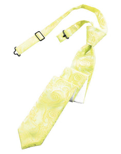 Cardi Pre-Tied Lemon Tapestry Skinny Necktie