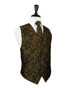 Cardi New Gold Tapestry Tuxedo Vest