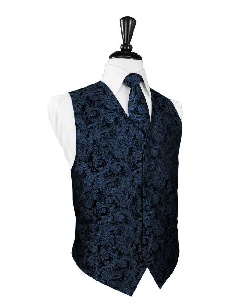 Cardi Peacock Tapestry Tuxedo Vest