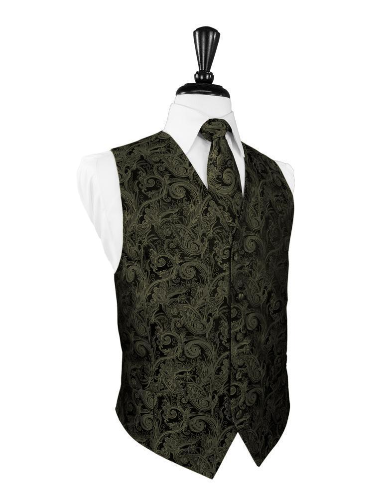 Cardi Sage Tapestry Tuxedo Vest