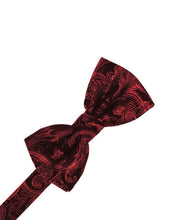 Cardi Pre-Tied Scarlet Tapestry Bow Tie