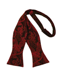 Cardi Self Tie Scarlet Tapestry Bow Tie