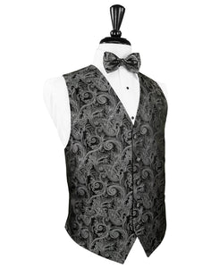 Cristoforo Cardi Silver Tapestry Silk Tuxedo Vest