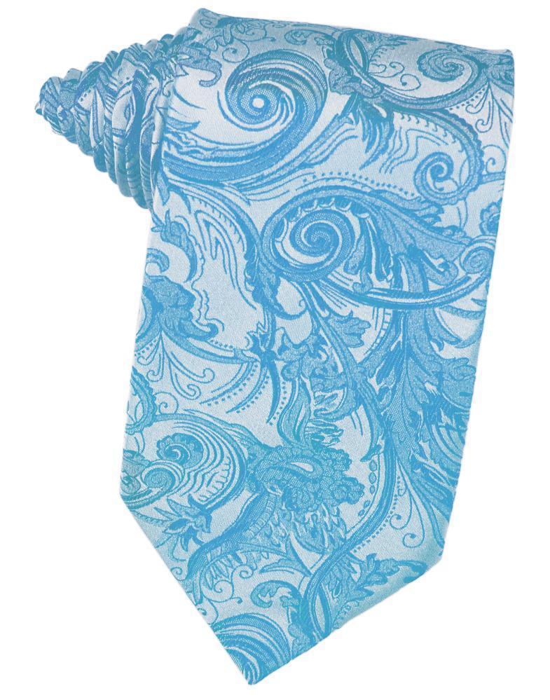 Cardi Self Tie Turquoise Tapestry Necktie