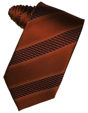Cardi Self Tie Cinnamon Venetian Stripe Necktie