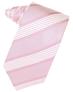 Cardi Self Tie Pink Venetian Stripe Necktie
