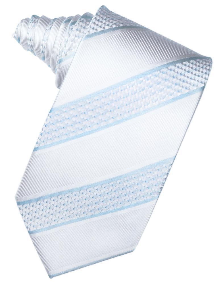 Cardi Self Tie Powder Blue Venetian Stripe Necktie