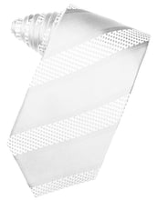 Cardi Self Tie White Venetian Stripe Necktie