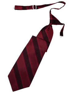 Cardi Pre-Tied Wine Venetian Stripe Necktie