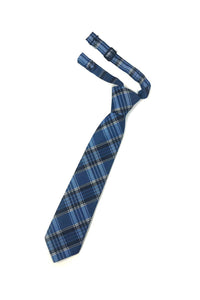 Cardi Blue Madison Plaid Kids Necktie