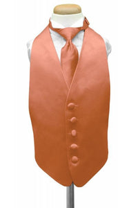 Cardi Coral Luxury Satin Kids Tuxedo Vest