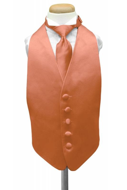 Cardi Coral Luxury Satin Kids Tuxedo Vest