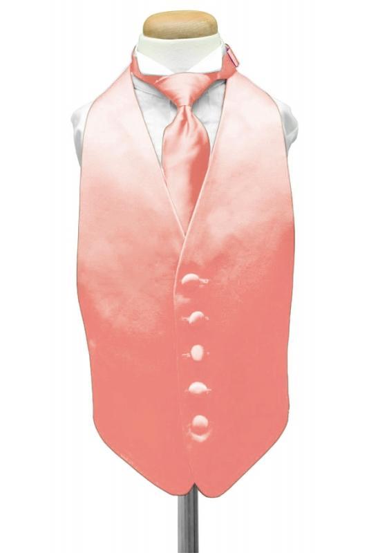 Cardi Coral Reef Luxury Satin Kids Tuxedo Vest