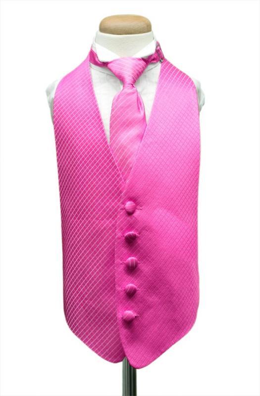 Cardi Fuchsia Palermo Kids Tuxedo Vest