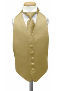 Cardi Harvest Maize Luxury Satin Kids Tuxedo Vest