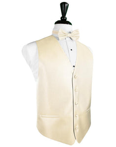 Cardi Sand Herringbone Tuxedo Vest