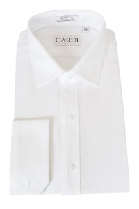 Cardi "Jamison" White Twill Spread Collar Dress Shirt